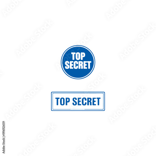 Confidential documents with top secret stamps on white background