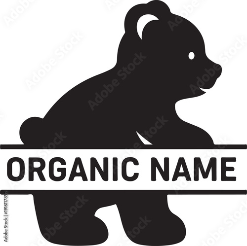 Cute teddy bear name plaque design perfect for nursery decor, baby room signs, kids bedroom wall art, and personalized gifts