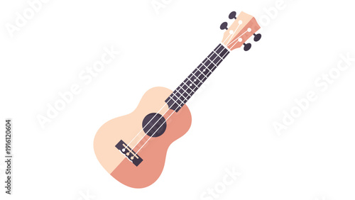 Modern flat acoustic guitar design with simplistic aesthetic in subtle colors