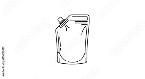 Blank Doypack Pouch with Spout, Stand Up Bag for Food or Drink Packaging Mockup