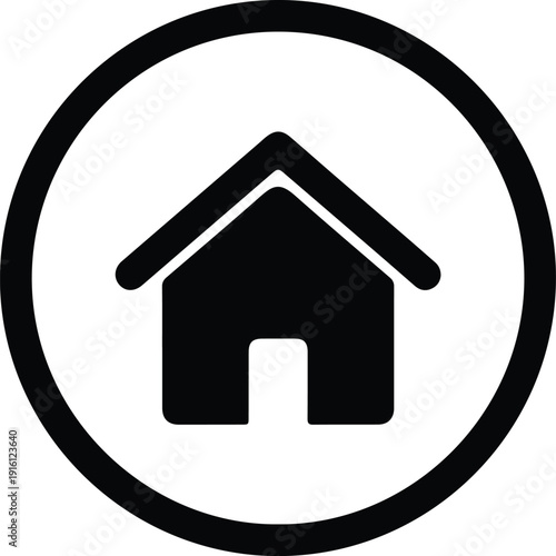 silhouette black house icon symbol on white background for web vector design