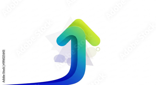 A colorful vector graphic of an upward arrow symbolizing growth and progress