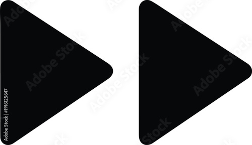 silhouette fast forward media icon for user interface next vector design