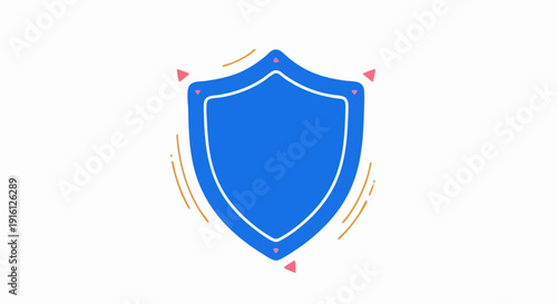 Blue Shield Icon Symbolizing Security and Protection.