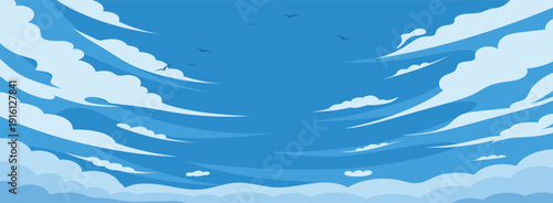 background view of clouds and blue sky
