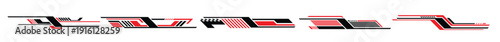 abstract racing geometric stripes car wrap stickers collection