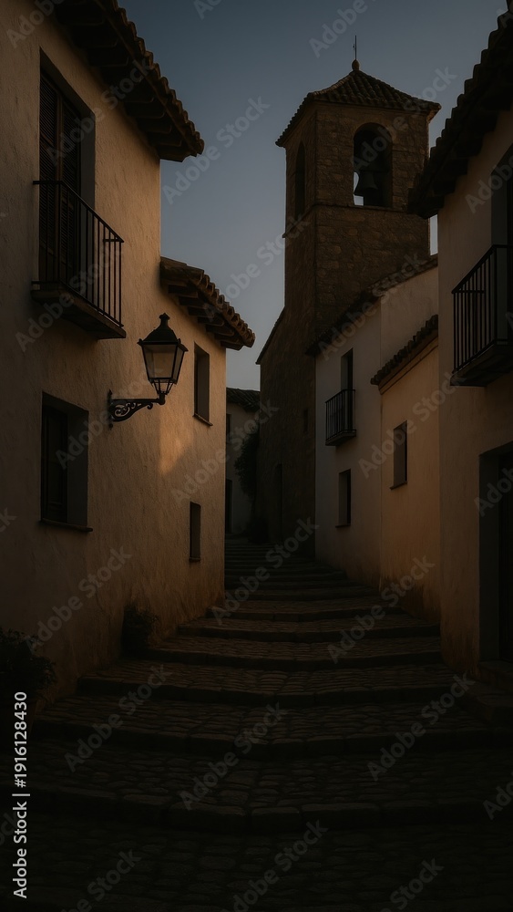 Fototapeta premium Charming rustic village street mobile wallpaper