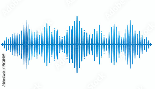 Visual representation of sound waves in a graphic illustration format displayed horizontally