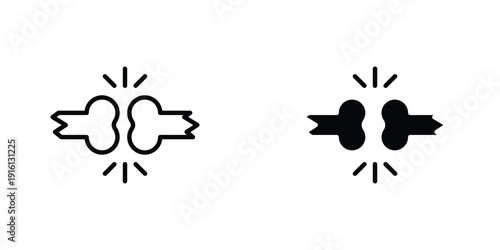 Bones icon in doodles flat and line stroke pack