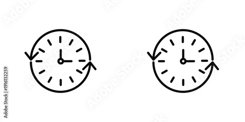 Course of time icon in doodles flat and line stroke pack
