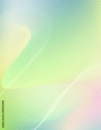 Light blue,green,yellow,pink gradient background,flowing lines and subtle curves,soft pastel tone,Vector banner modern design for creative presentation templates,digital project