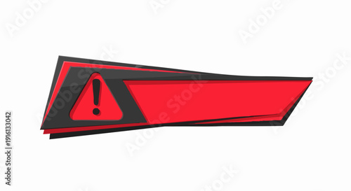 Red Warning Sign with Exclamation Mark Alert Symbol.