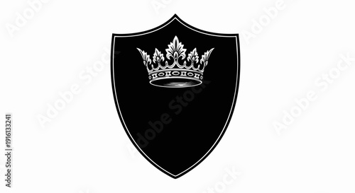 Royal Crown Emblem Shield Symbol.