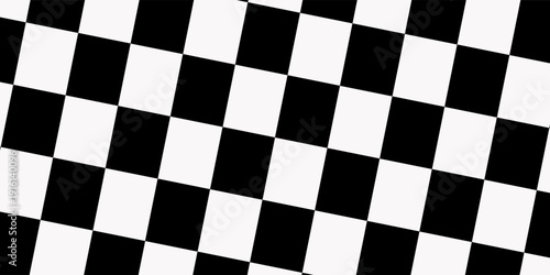 Chess perspective floor background. Black and white chess board perspective floor texture. Chess board pattern surface. Fading and disappearing chess board background. vektor
