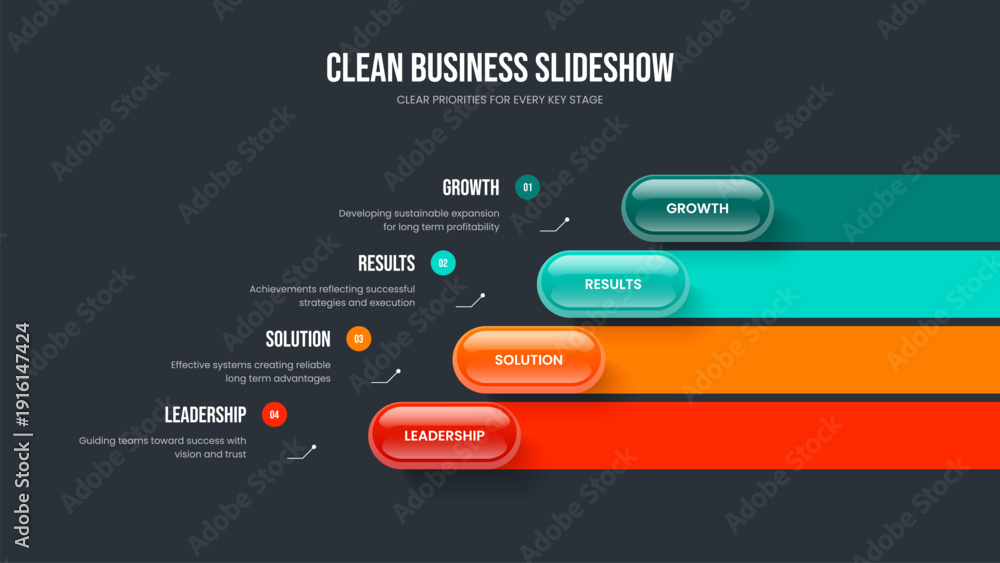 Fototapeta premium Market Plan 4 Element Diagram Frame Template. Consulting Report Four Option Infographic Slideshow Design. Sales Profile Presentation Layout Vector Illustration.