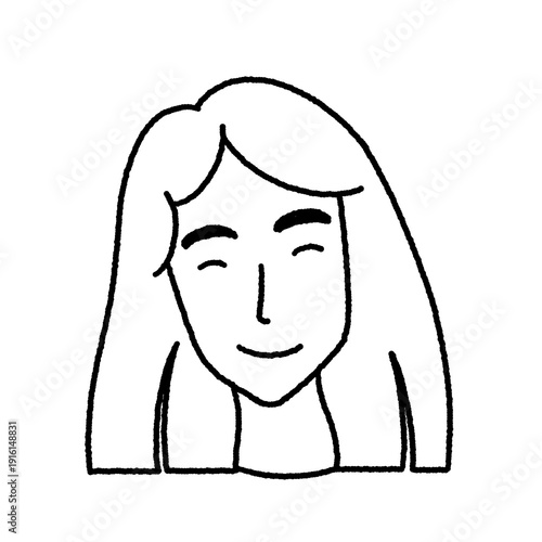 smiling woman illustration