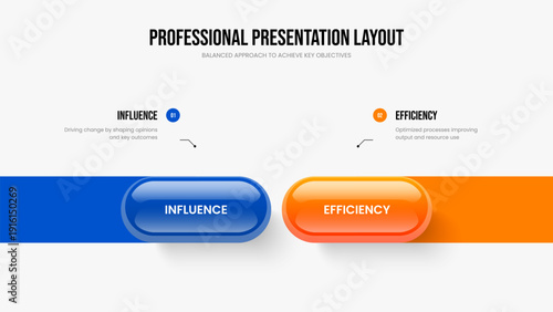 Enterprise Visualization Two Option Infographic Frame Layout. Digital Proposal 2 Step Diagram Slideshow Template. Visual Plan Slide Design Vector Illustration.