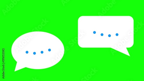 Two pink 3D speech bubbles vector icon illustration for chat and communication design