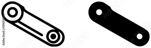 Ptfe tube cutter tool icons black and white line art for plumbing and industrial applications