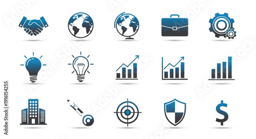 Business Finance Icons and Symbols.