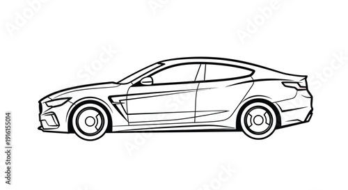 vintage car isolated on white