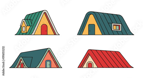 Roof Line art vector clean dynamic style
