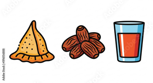 Traditional indian samosa almonds and a glass of chai tea a common snack combination