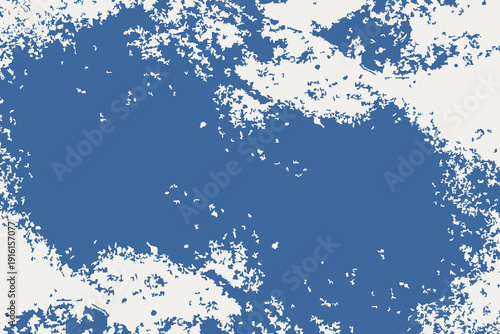 Blue grunge abstract texture on white background. Distress weathered paint rough overlay texture. Grainy rough overlay texture. Vector flat design.eps 10