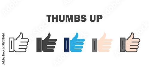 thumbs up icon collection featuring multiple styles.