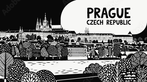 prague czech republic europe capital city skyline landmark architecture urban travel tourism historic culture downtown castle river landscape