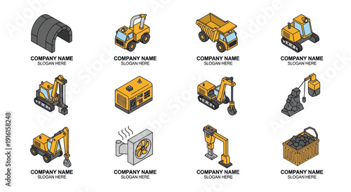Collection of Various Heavy Machinery Equipment.