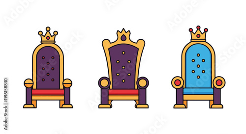 Royal Throne Line dynamic abstract creative vector