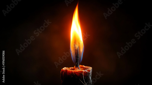 A glowing flame flickering in the darkness, symbolizing the promise of hope. (1)