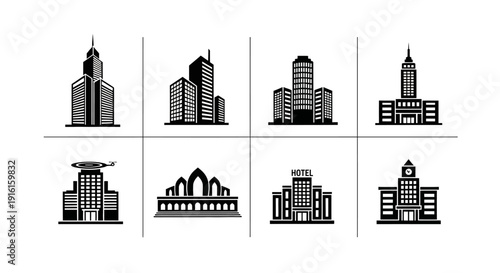 Clean City Architecture Symbol Pack