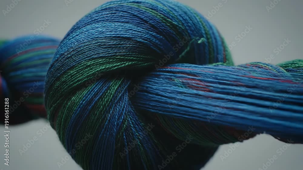 Tangled Knot Of Threads Slowly Unraveling Into Straight Ordered Lines ...