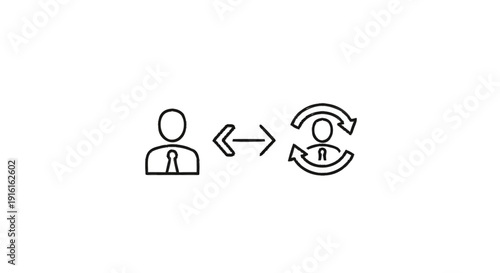 Business people exchange and communication icon.
