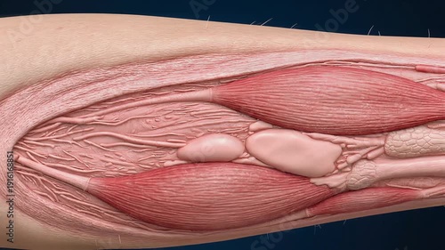 Medical Scanner Revealing Subcutaneous Fat and Muscle Layers