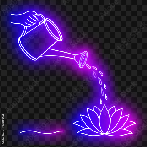 Watering Plant With Can