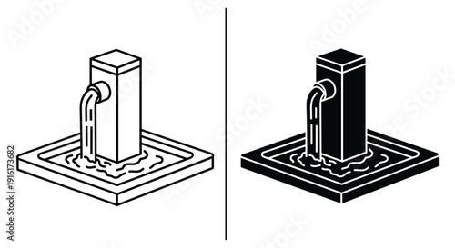 Technical drawing of a mechanical part