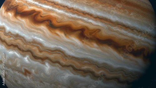 Jupiter's swirling cloud bands in mesmerizing motion