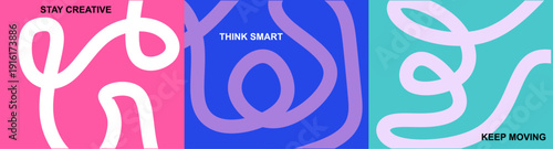 Vibrant abstract poster with flowing shapes in warm colors featuring colorful, fluid wavy lines for a dynamic, modern feel, motivational design typography for creative wall art