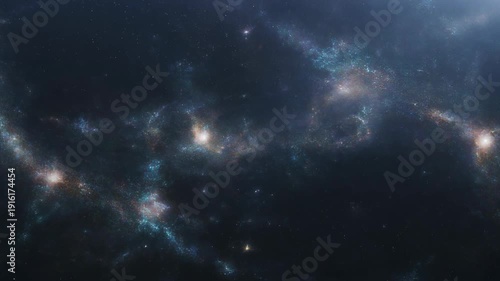 Cinematic Deep Space Intergalactic Void Visualization with Nebulae and Stars