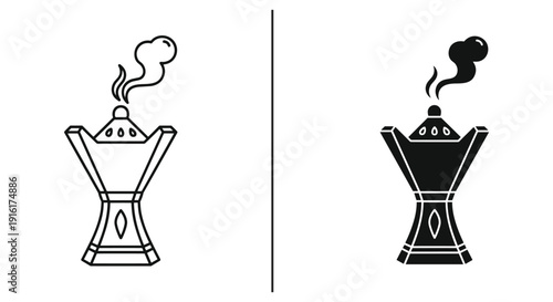 Hookah or Shisha Illustration Set