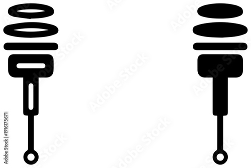 Auto leveling sensor probe icons technology symbols for leveling tools and equipment