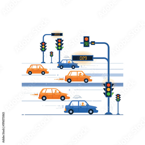 DevOps illustration showcasing software development and operations integration with gears, code, and servers