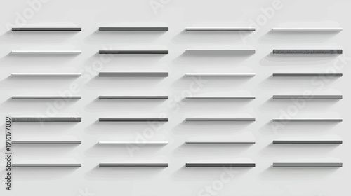 Close-up of white horizontal blinds on a window