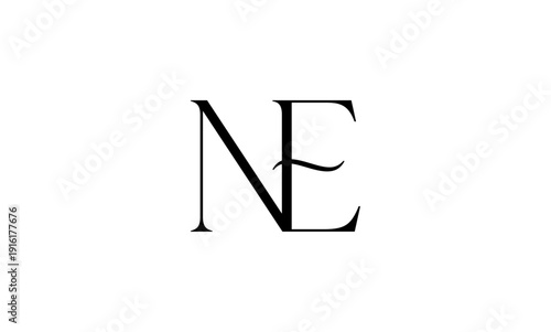 NE initial letter logo or NE monogram