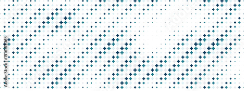 Health-focused background featuring geometric medical crosses in repeating pattern. Modern hospital texture with striped design for healthcare presentations, clinical banners, medical websites.