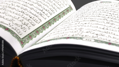 Foto The Illuminated Text: An open book, revealing intricate calligraphy and ornate design, is illuminated, showcasing the beauty and sanctity of scripture