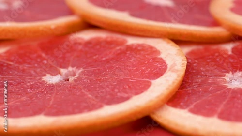 close-up grapefruit slices